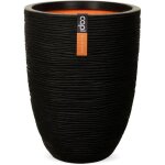 Capi europe vase �l�gant bas rib nl - 46x58 cm - noir