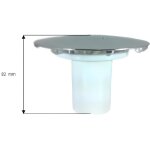 Capot 120 mm laiton chrom avec tube garde deau pour bonde diamtre 90 mm