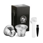Capsules de caf pour nespresso en inox rutilisables rechargeables pour machine  crme expresso filtre ...