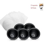 Capsules de caf rechargeables vertuo dosettes compatibles avec nespresso vertuoline gca1 et delonghi ...