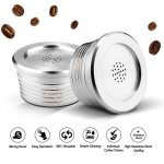 Capsules de caf� r�utilisables en acier inoxydable rechargeables filtre tasse compatible avec delta q ...
