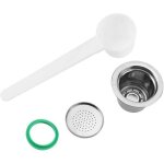 Capsule de caf� r�utilisable - pzcc - acier inoxydable - 4x4x11 cm - 35 g - compatible nespresso - lavable ...