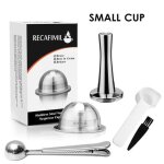 Capsules rutilisables - nespresso - vertuo - acier inoxydable - rechargeables - filtres  caf