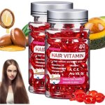 Capsule de srum vitamine pour cheveux enrichi en huiles davocat de macadamia marocaine vitamines a ...