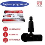 Capteur tpms pression pneus programm� valve noir 433mhz - compatible fiat 500 / 500l freemont jeep chrysler ...