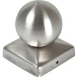 Capuchon de poteau en acier inoxydable 91 x 91 mm pour poteaux 9x9 cm en bois avec boule gartenwelt riegelsber ... Capuchon de poteau en acier inoxydable 91 x 91 mm pour poteaux 9x9 cm en bois avec boule gartenwelt riegelsber ...