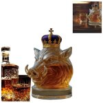 Carafe a decanter bouteille de whisky en verre transparent avec forme de sanglier r�aliste - dessous ...