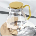 Carafe eau de1. 8lpichet en verre design diamant modernecruche en verre avec couvercle en acier inoxydable ...