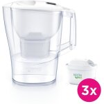 Carafe filtrante brita - aluna calendar blanche - capacit 24l dont 14l deau filtre - 3 filtres maxtra ...