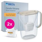 Carafe filtrante brita - style essential sable - capacit 24l dont 14l deau filtre - 2 filtres maxtra ...