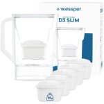 Carafe filtrante wessper d3 slim aquamax blanc 27l + 6 cartouche filtrante aquamax - convient aux portes ...