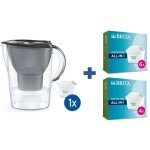 Carafe marella grise brita + pack de 6 + 4 cartouches maxtra pro all - in - 1