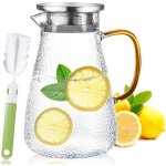 Carafe en verrecarafe en verreavec infuseur 1. 8 litre verre pichet avec couvercle th glac pichet deau ...