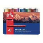 Caran dache neocolor i - crayons pastels cire soluble dans leau - bote de 40