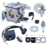 Carburateur avec pompe � huile � bobine dallumage kit pour husqvarna 136 137 141 142 pi�ces de tron�onneuse ...