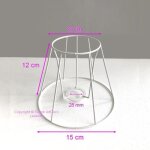 Carcasse abat - jour - lealoo - empire - 15 cm - epoxy anticorrosion - e14