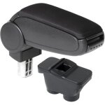 Accoudoir central pour peugeot 208 (2012 - 2019) - cargoods - tissu noir - compartiment de rangement
