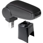 Accoudoir central pour seat ibiza 6l (2002 - 2008) - cargoods - tissu noir - compartiment de rangement ...