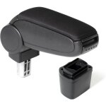 Accoudoir central pour nissan juke (06 / 2010 - 12 / 2019) - cargoods - tissu noir - compartiment de ...