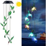 Carillon solaire colibri cadeau danniversaire unique pour femme / maman / grand - m�re id�es de jardinage ...
