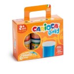 Carioca baby set de 6 peintures  doigts - 6 x 80 ml peinture enfants