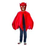 Caritan pyjamasques deguisement cape - plaid + masque rouge bibou