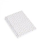 Carnet a5  spirales blanc  pois dors