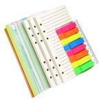 Carnet a6 recharge papier pointill� 135 feuilles fiches intercalaires r�pertoire agenda calendriers classeurs ...
