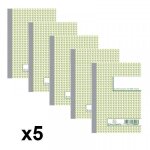 5 carnets - manifold - a6 - petits carreaux - autocopiant - dupli - exacompta 5 carnets - manifold - a6 - petits carreaux - autocopiant - dupli - exacompta