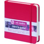 Carnet croquis 12x12 cm - 80 feuilles - 140g - rouge - royal talens