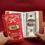 Carnet �pargne grande capacit� avec enveloppes rangement esp�ces / billets. rouge cadeau id�al f�tes. ...