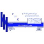 Carnets � souche - elve - quittances de loyer - 105 x 270 mm - lot de 3 - 50 feuillets