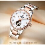 Carnival montre bracelet femme luxe automatique mode horloge creuse diamant cadeau femme Carnival montre bracelet femme luxe automatique mode horloge creuse diamant cadeau femme
