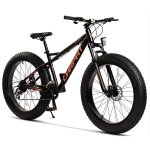 Carpat vtt fatbike 26x4. 0 - v�lo tout terrain aluminium 6061 shimano 2x8 vitessessuspension 80mm freins ...