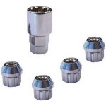Carponit 4 crous antivol conique modle f - m12 x 15 - chrome