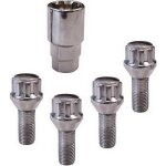 Carponit 4 crous antivol conique modle a - m12 x 125 x 26 mm - chrome