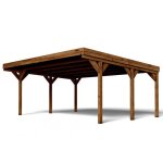 Carport 2 voitures en bois traité 292 m² - victor Carport 2 voitures en bois traité 292 m² - victor