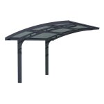 Carport en aluminium et polycarbonate arizona wave 4. 95 x 2. 89 m