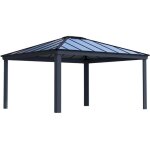 Carport en aluminium et polycarbonate colorado 4. 3 x 5 m