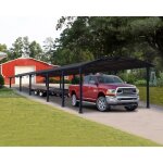 Canopia carport arcadia 4. 35 x 3. 59 m gris