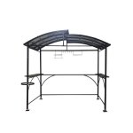 Carport pour barbecue à double toit en acier 263 x 150 x 240 m gris anthracite car2415ac habrita foresta ... Carport pour barbecue à double toit en acier 263 x 150 x 240 m gris anthracite car2415ac habrita foresta ...