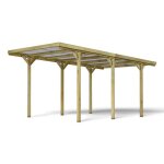 Carport en bois traité 1 voiture 142 m² - jean Carport en bois traité 1 voiture 142 m² - jean