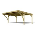 Carport en bois traité 2 voitures 292 m² - victor modern Carport en bois traité 2 voitures 292 m² - victor modern