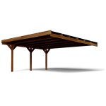 Carport bois 2 voitures adossable 309m�