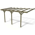 Carport bois adossé voiture solar 2 - 300 x 454 x 245 cm Carport bois adossé voiture solar 2 - 300 x 454 x 245 cm