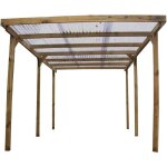Carport bois - chalet & jardin - imperia - pin du nord traité autoclave - toiture en pvc ondulé - 15m² ... Carport bois - chalet & jardin - imperia - pin du nord traité autoclave - toiture en pvc ondulé - 15m² ...