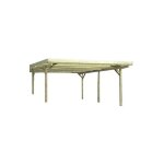 Carport en bois couverture pvc basic double Carport en bois couverture pvc basic double