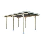 Carport en bois avec toiture en pvc