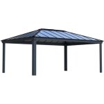 Carport en aluminium et polycarbonate colorado double
