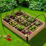 Idmarket carré potager 12 compartiments + housse serre châssis Idmarket carré potager 12 compartiments + housse serre châssis